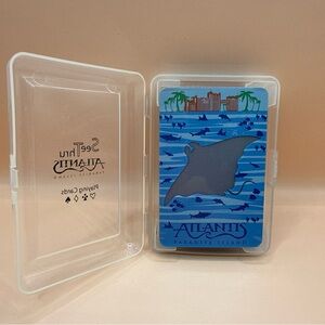 Atlantis Paradise Island See Thru Playing Cards Manta Stingray Sealed with Case